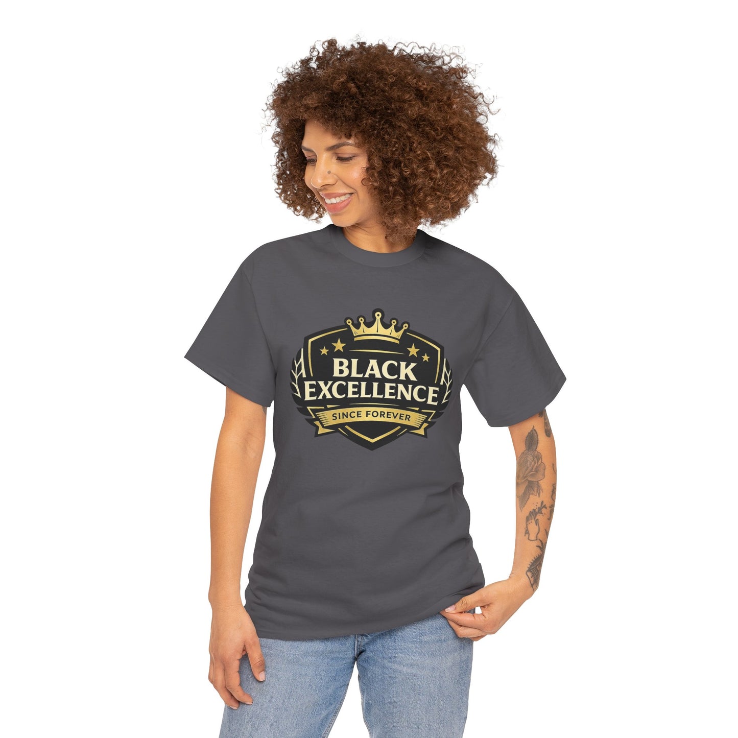 Black Excellence Since Forever Shirt | Crest Graphic Tee (Unisex)