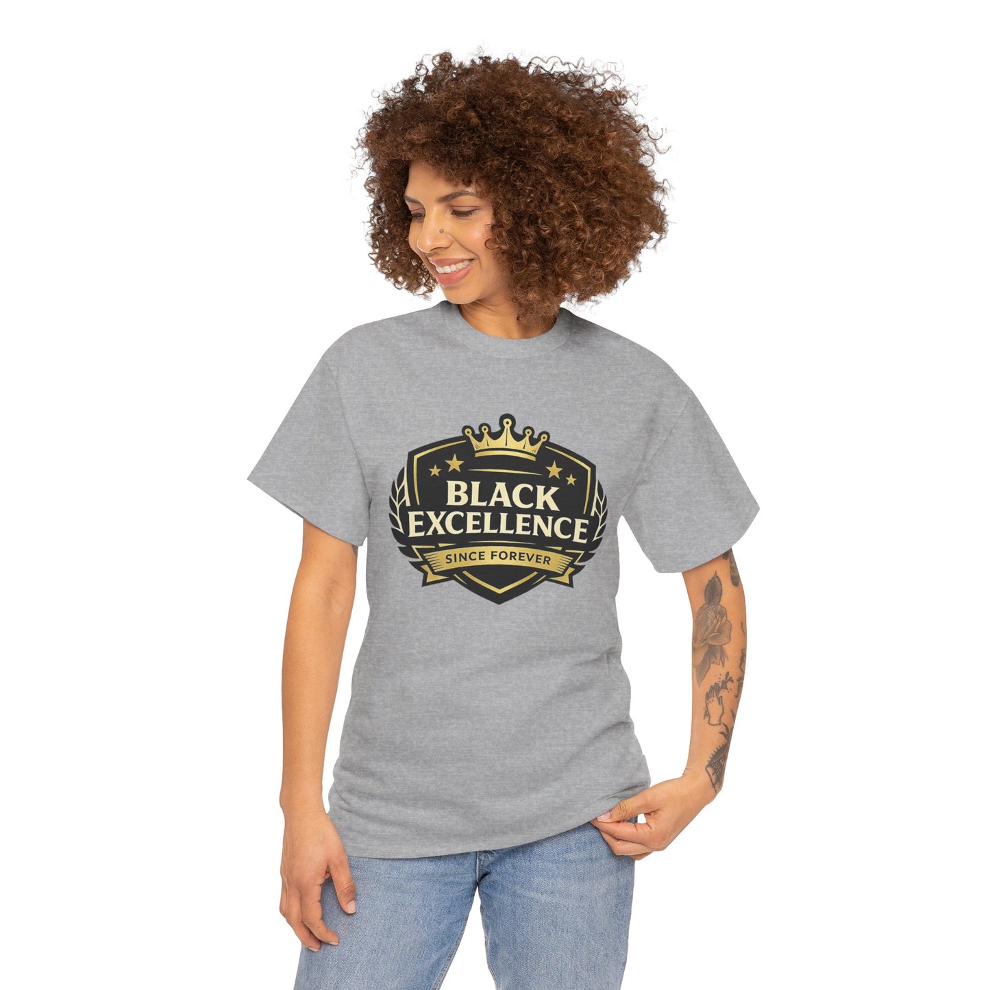 Black Excellence Since Forever Shirt | Crest Graphic Tee (Unisex)