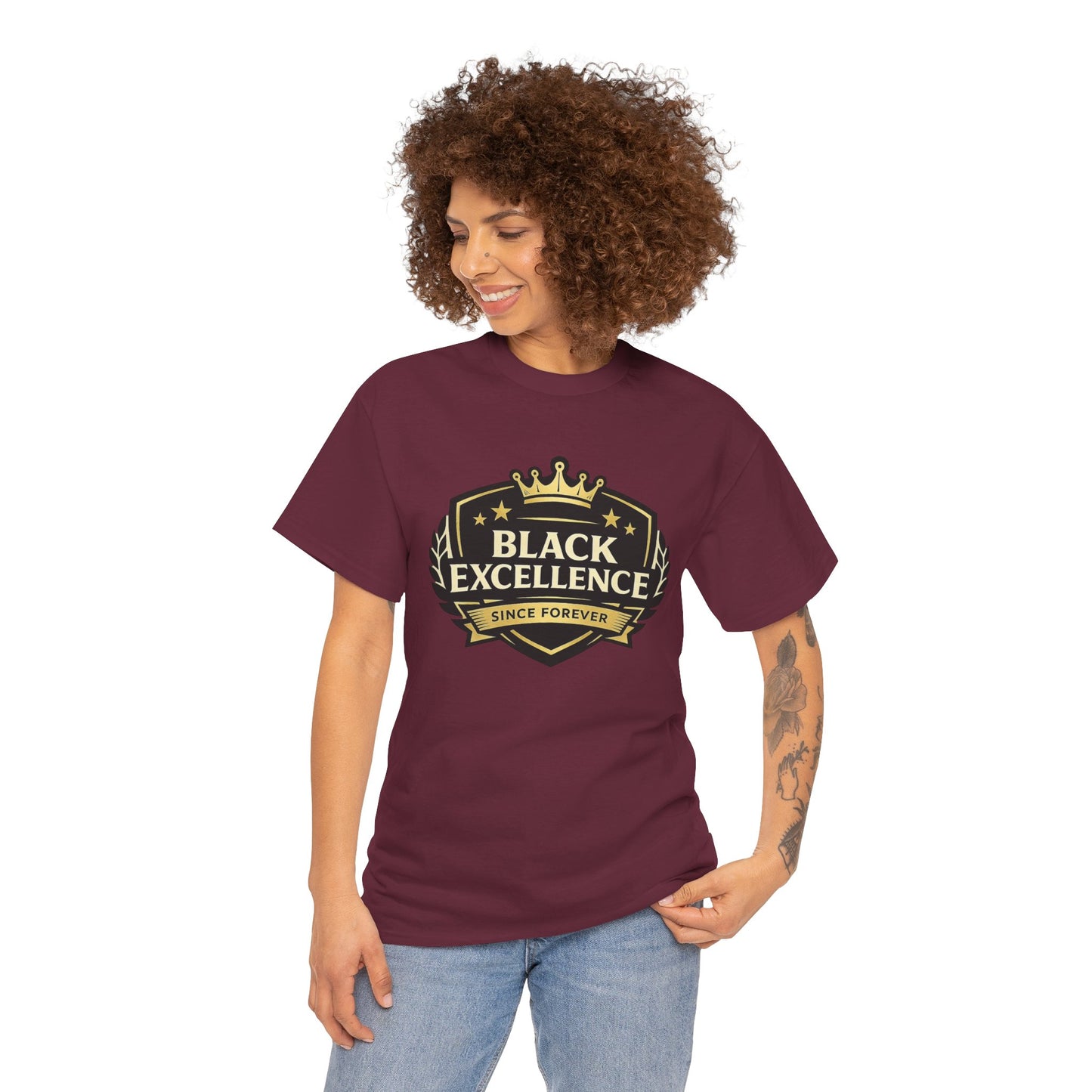 Black Excellence Since Forever Shirt | Crest Graphic Tee (Unisex)